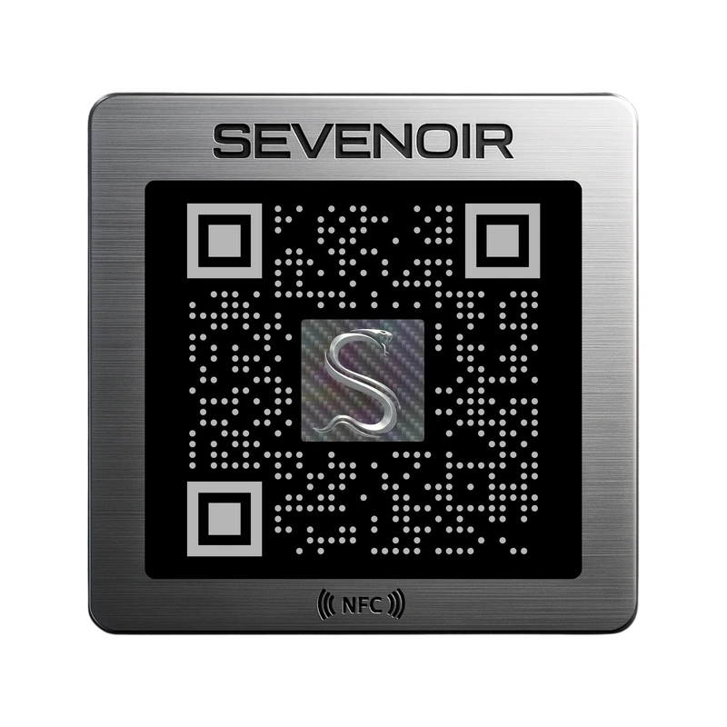 Optional Sevenoir physical-digital marker, front view